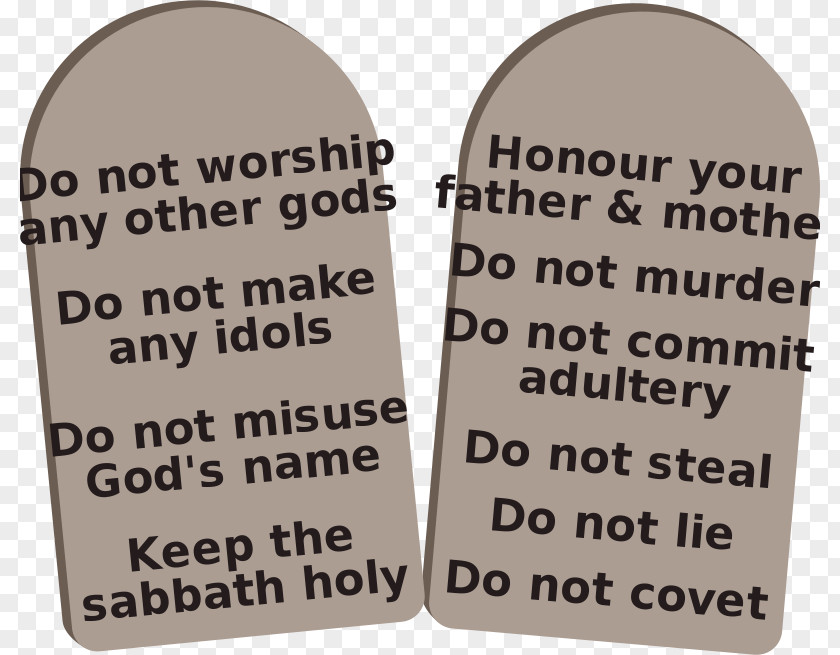 Ten Commandments Tablets Of Stone Bible Book Exodus Biblical Mount Sinai PNG
