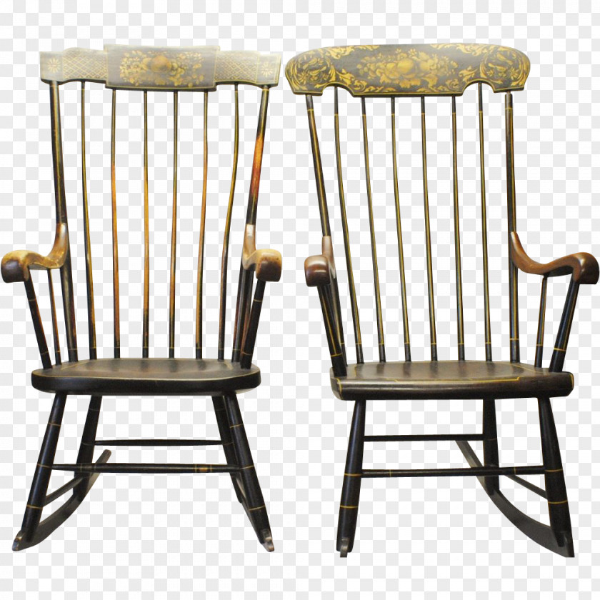 Chair Rocking Chairs Furniture Antique Glider PNG