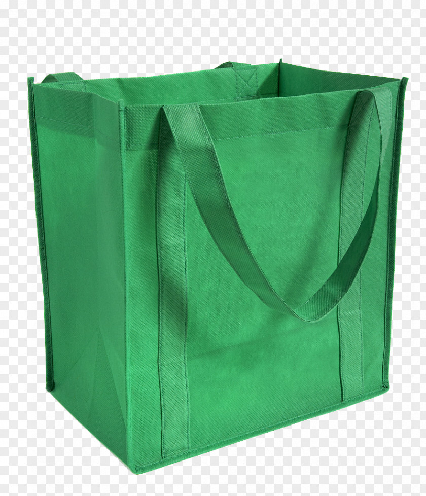 Green Canvas Shopping Bag Tote Reusable PNG