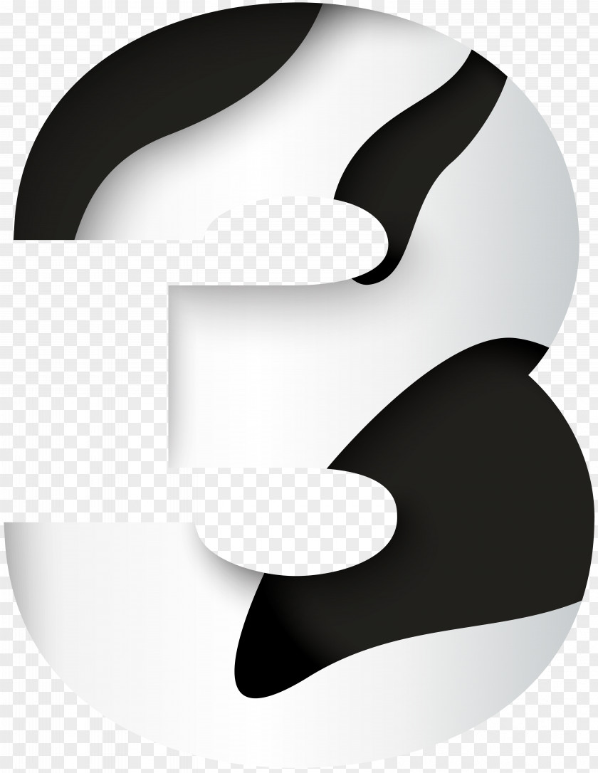 Number Three Black White Clip Art Image And Graphics Font Design PNG