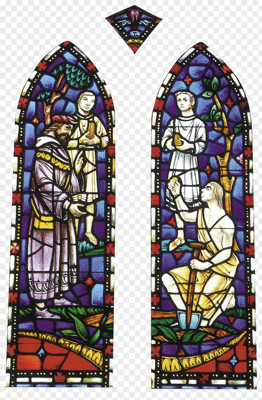 Parable Talents Stained Glass Pattern PNG