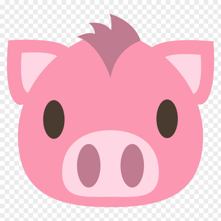 Pig Emoji Sticker Kiss SMS PNG