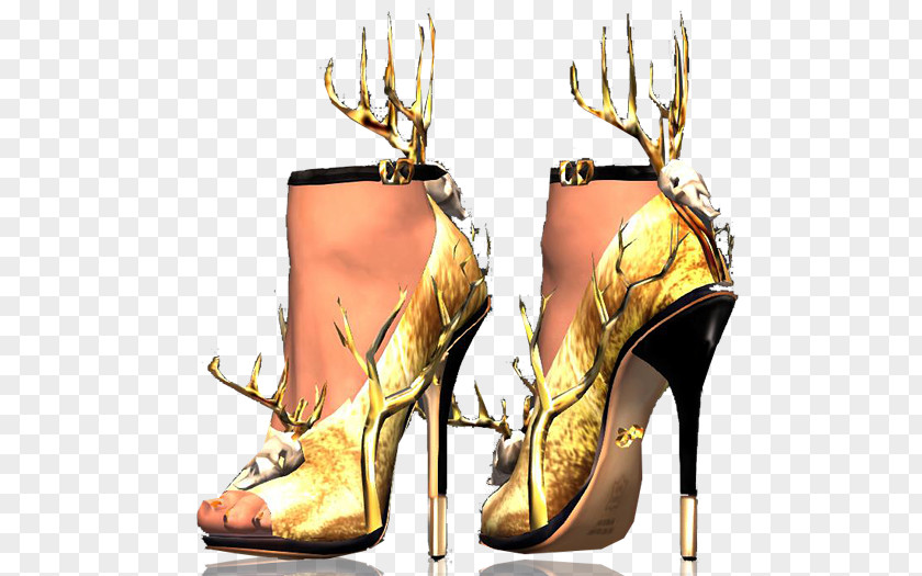 Reindeer High-heeled Shoe Sandal PNG