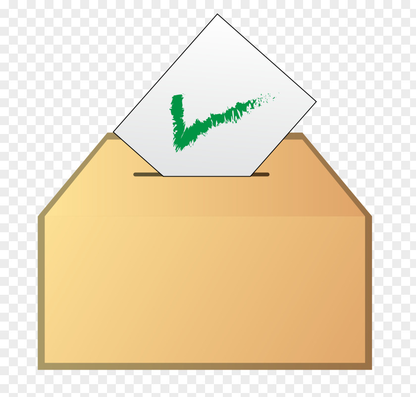 Yellow Check Mark Voting Election Ballot Box Clip Art PNG