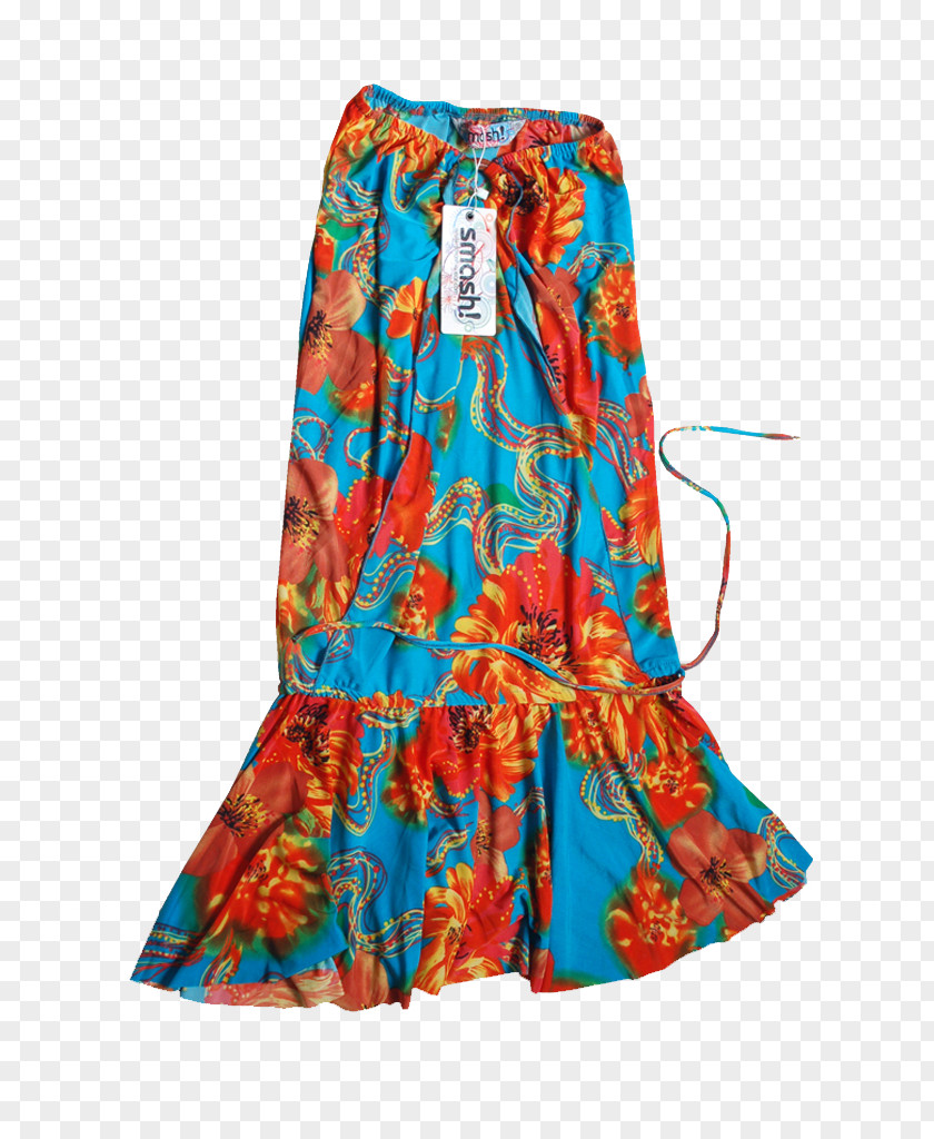 Billabong Pattern Skirt Dress Turquoise PNG