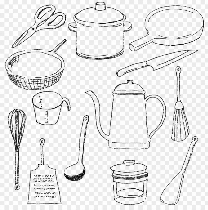 Black Dish Food Storage Containers Kitchen Sketch PNG