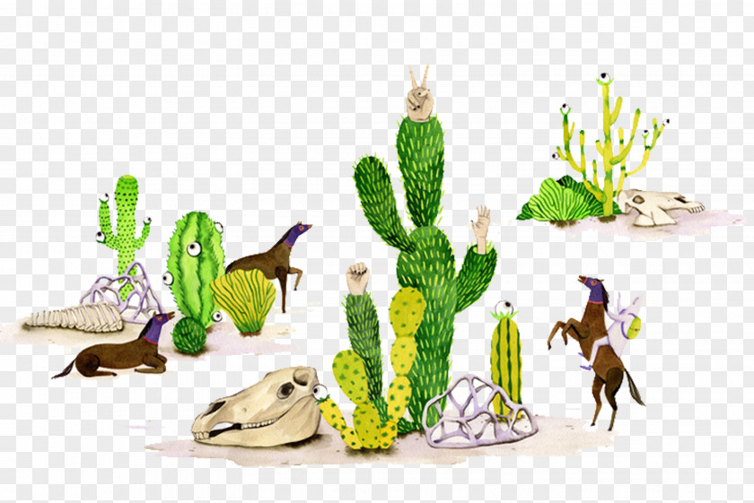 Cactus People Visual Arts Drawing Illustrator Illustration PNG