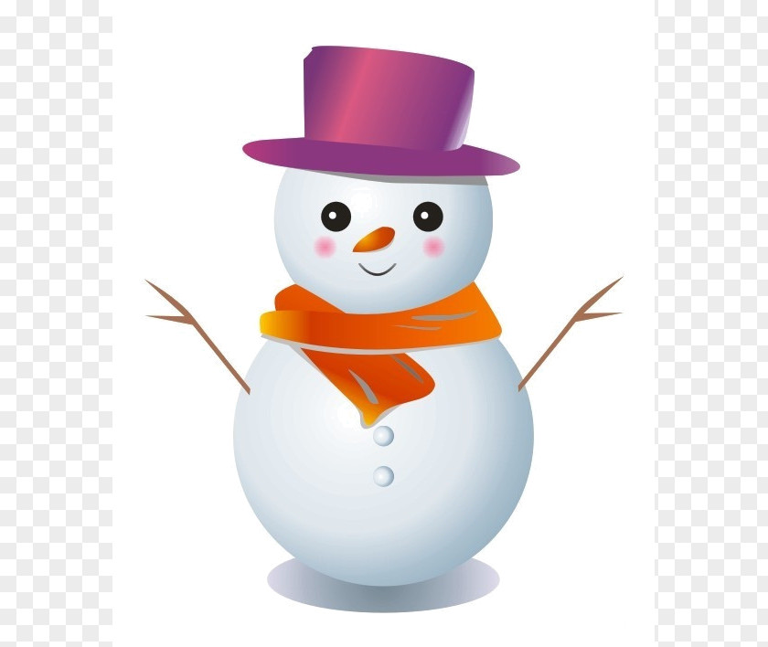 Snowman Cartoon Winter PNG