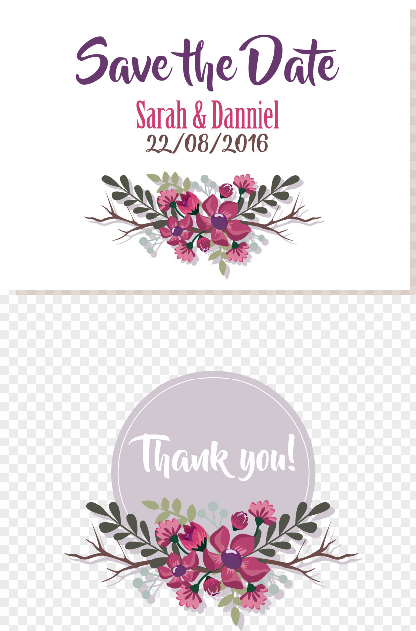 Mothers Day Border Wedding Invitation Floral Design PNG