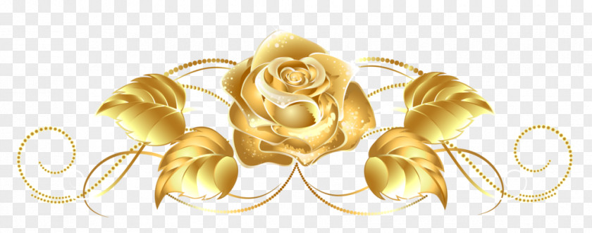 Rose Gold Flower Clip Art PNG