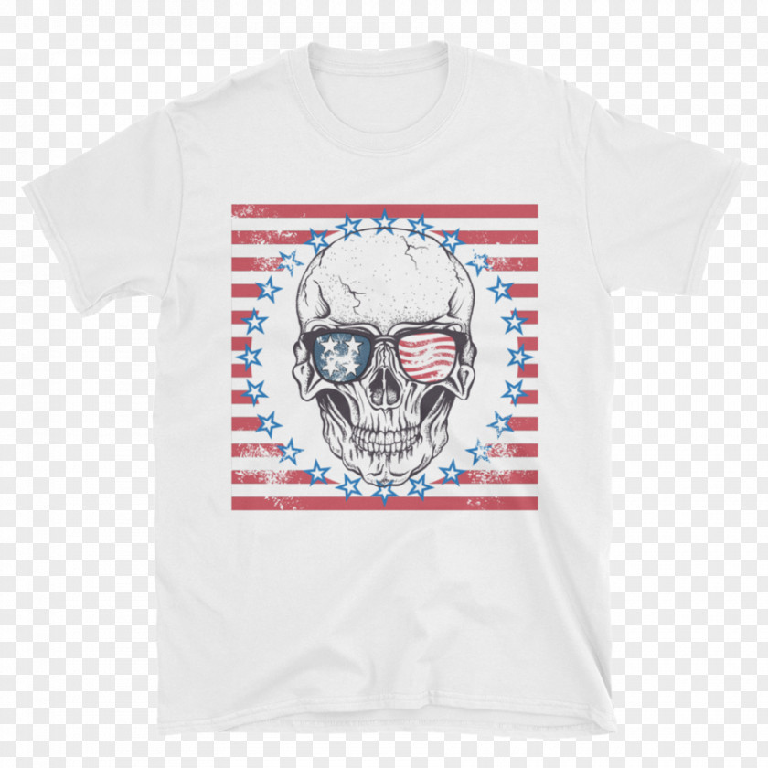 Skull Wearing Sunglasses T-shirt PNG