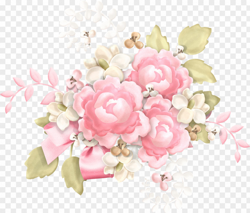 Watercolor White Flower Paper Clip Art PNG