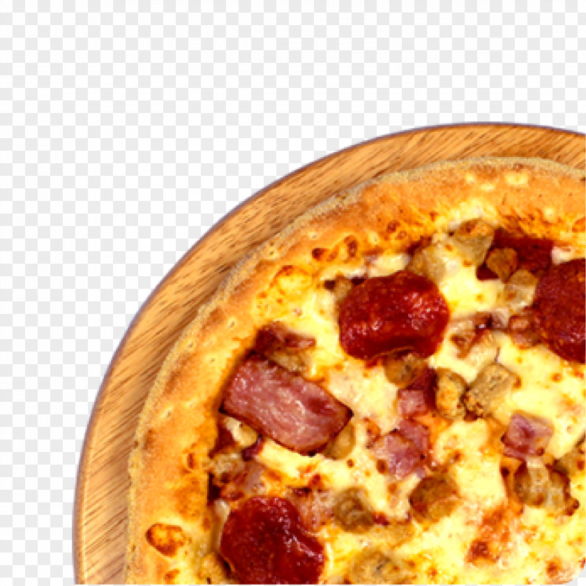 Bacon Pizza Sicilian Quiche Junk Food PNG