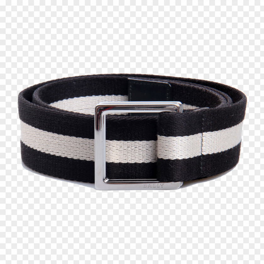 Black And White Canvas Belt PNG