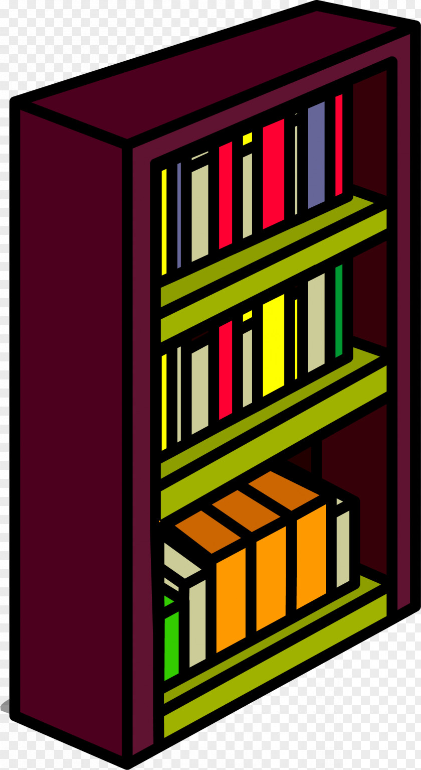 Bookcase Vector Clip Art Shelf Image PNG