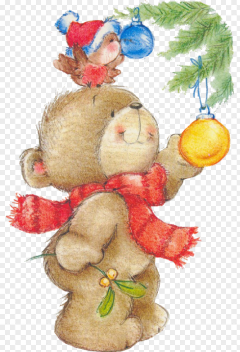 Enfant Christmas Bear Clip Art PNG