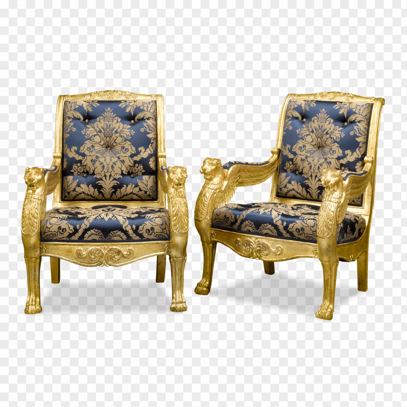 Antique Furniture Chair Empire Style Rococo First French PNG