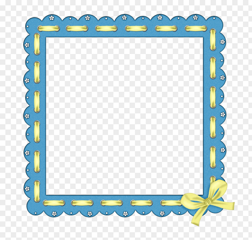 Blue Frame Picture Ornament Clip Art PNG