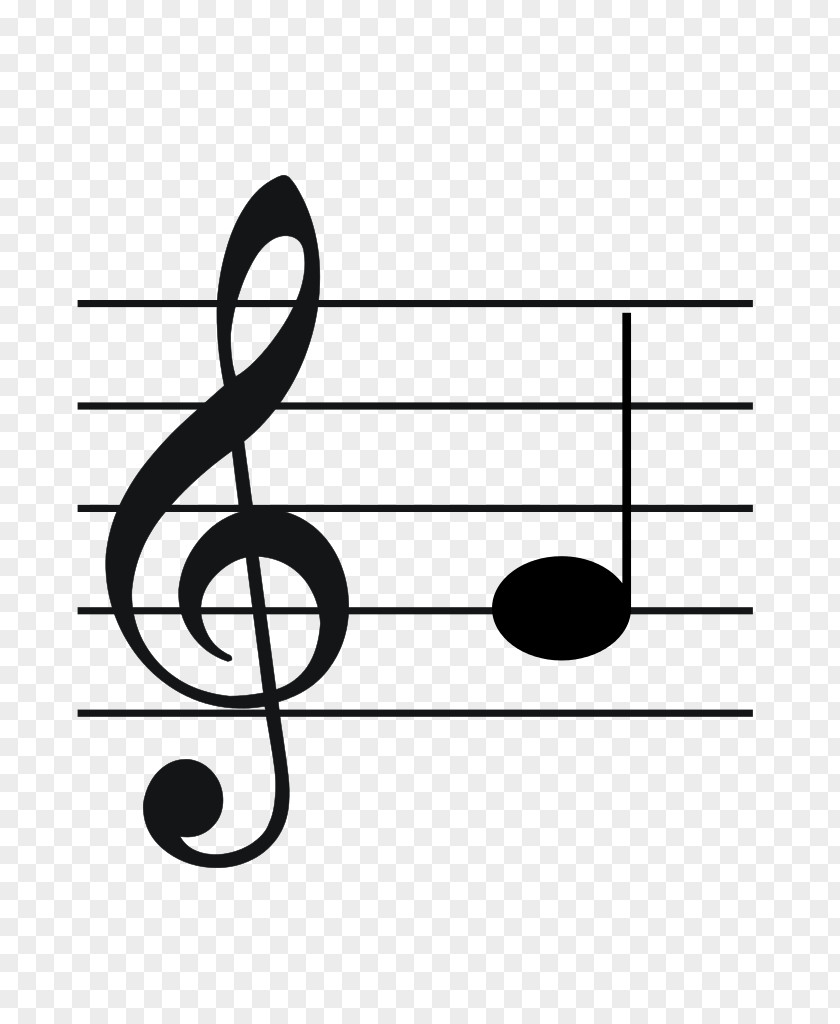 Musical Note Clef Treble Staff Flat PNG