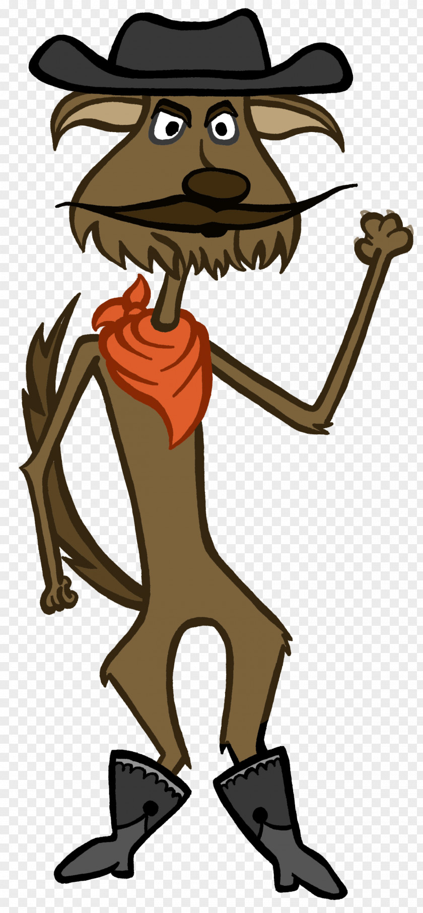 Sheriff Coyote Cowboy Clip Art PNG