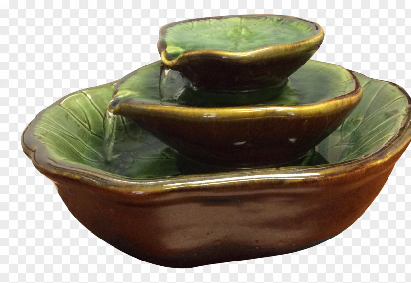 Ceramic Three-piece Fountain Chairish Water Feature Pottery PNG