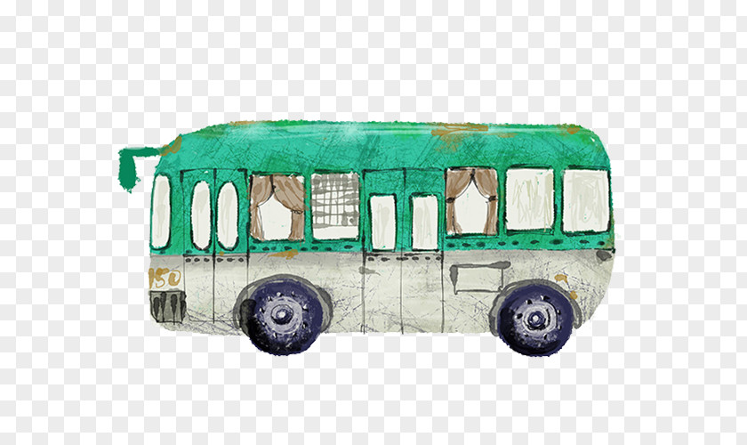 Green Bus Car Motor Vehicle Transport PNG