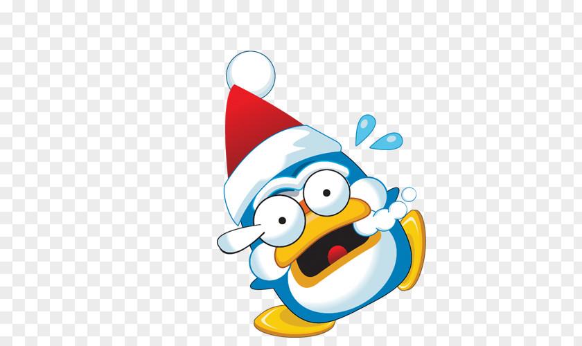 Penguin Santa Claus Christmas Clip Art PNG