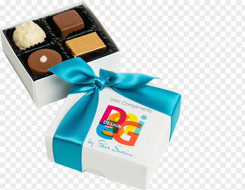 Quote Box Praline Gift Product Turquoise PNG