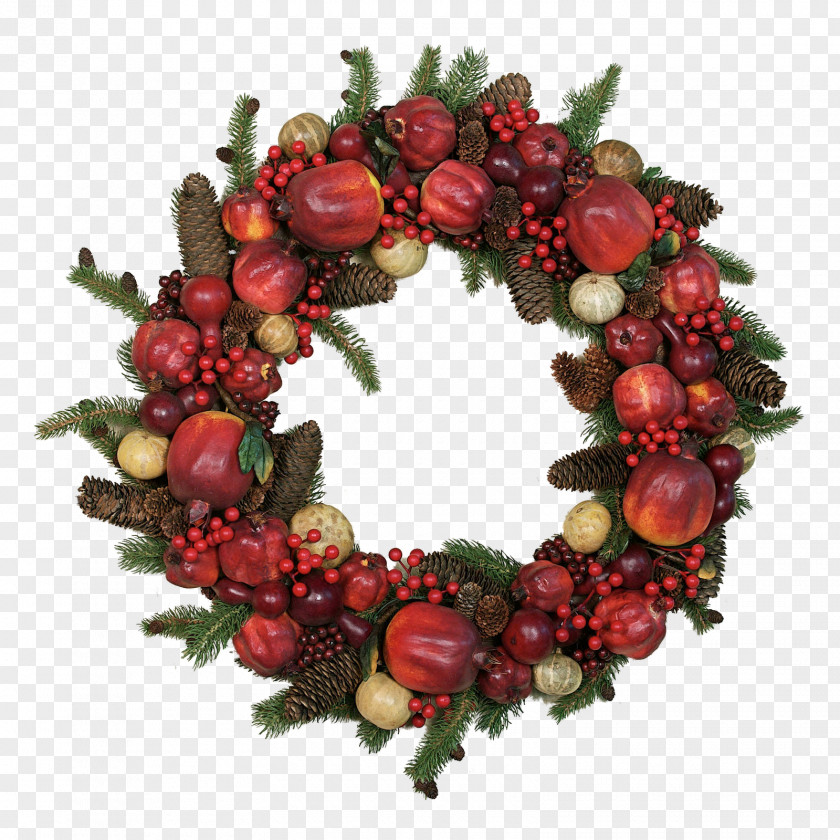 Wreath Christmas Decoration Ornament Poinsettia PNG