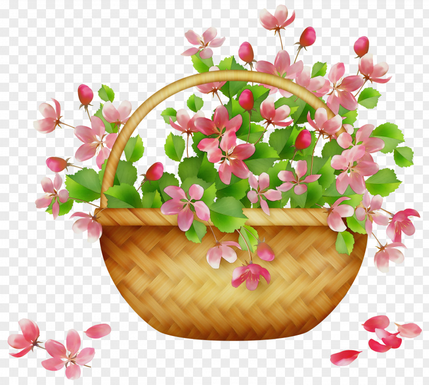 Perennial Plant Cut Flowers Watercolor Pink PNG