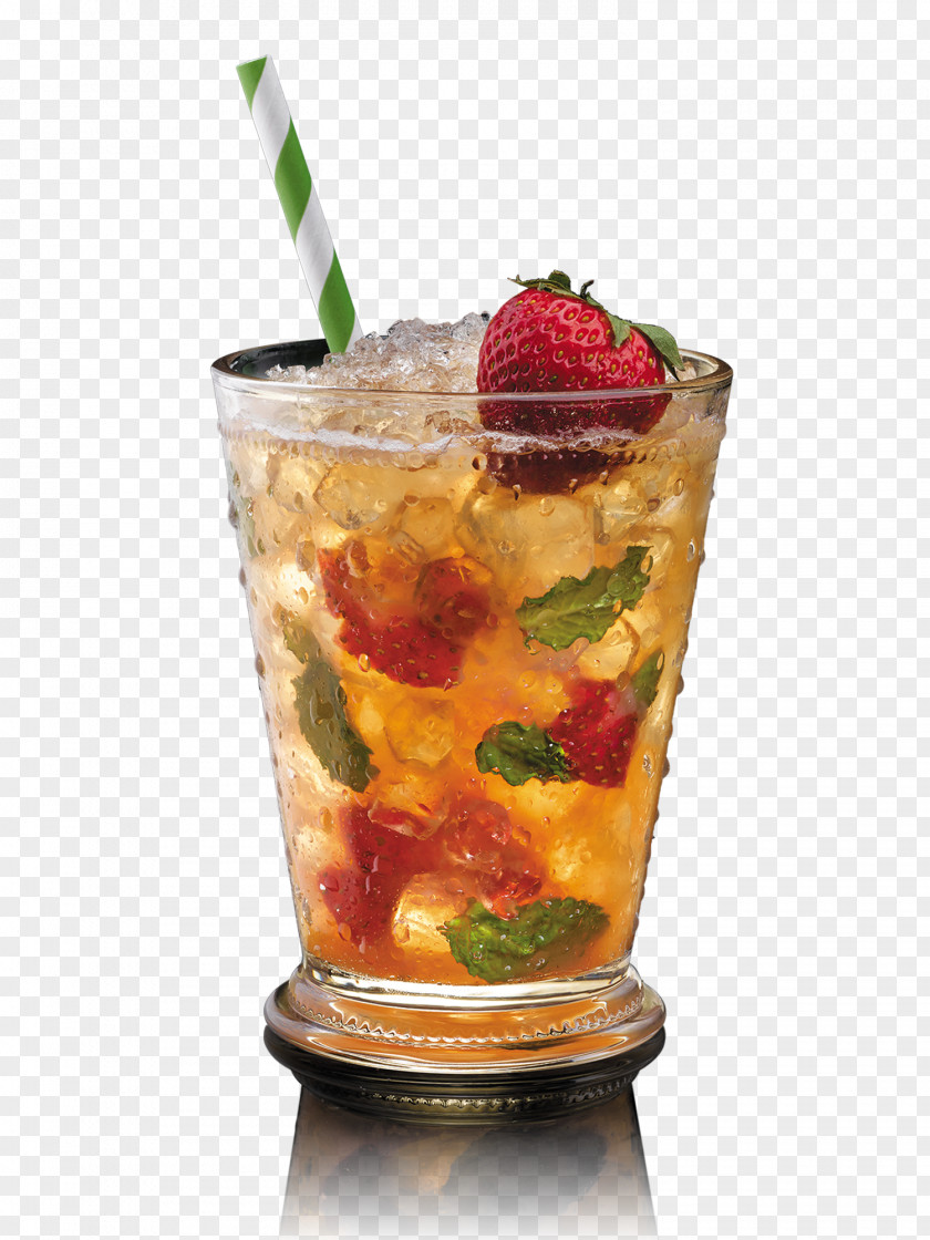 Strawberry Drink Cocktail Garnish Mint Julep Maker's Mark Bourbon Whiskey PNG