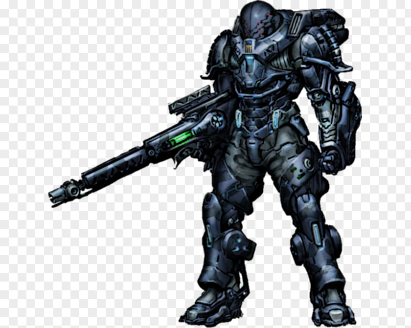 Armour Powered Exoskeleton Mecha Science Fiction Concept Art PNG