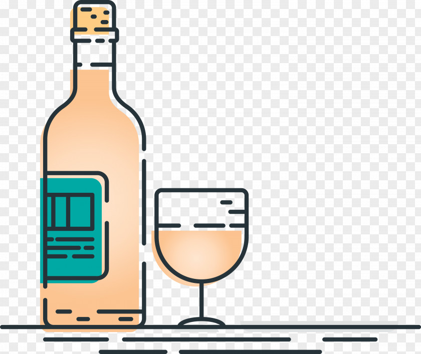 Glass Bottle White Wine PNG