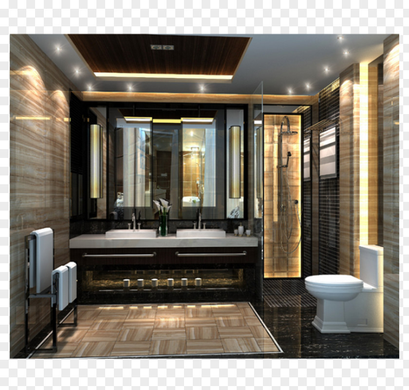 High-grade Pattern Floor Interior Design Services Bathroom Angle PNG