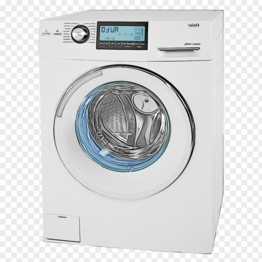 Laundry Room Washer Watercolor Background PNG
