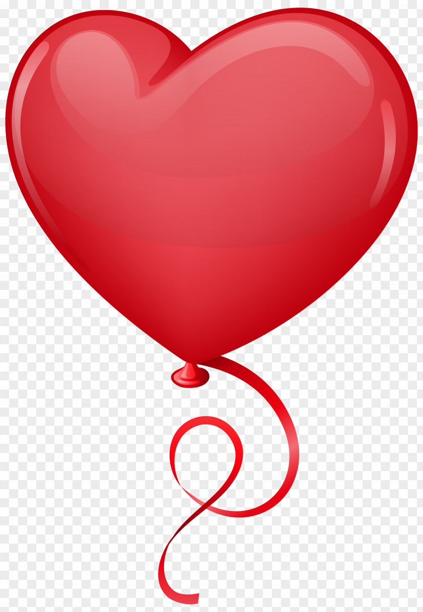 Red Heart Balloon Clip Art Image PNG
