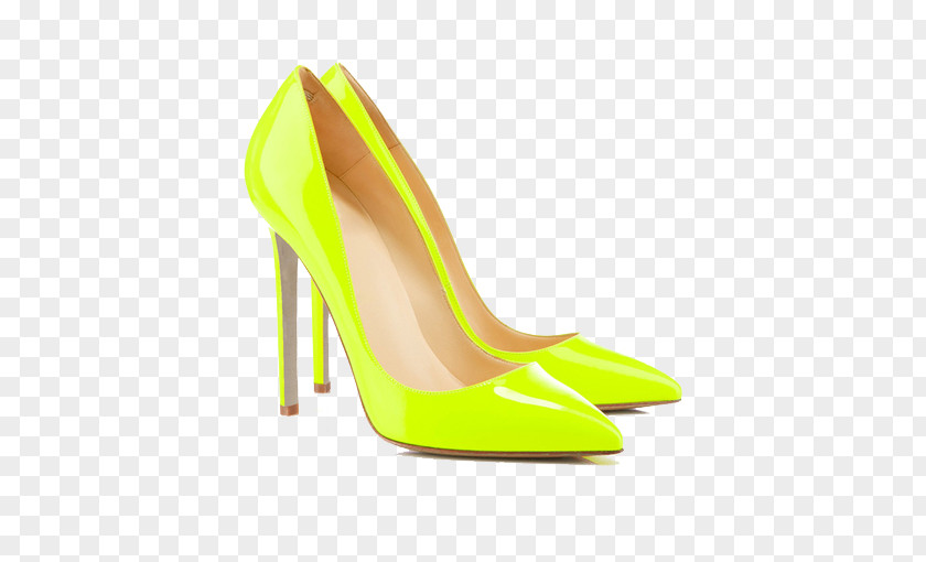 Yellow High Heels Shoe High-heeled Footwear Drawing Charcoal Painting PNG