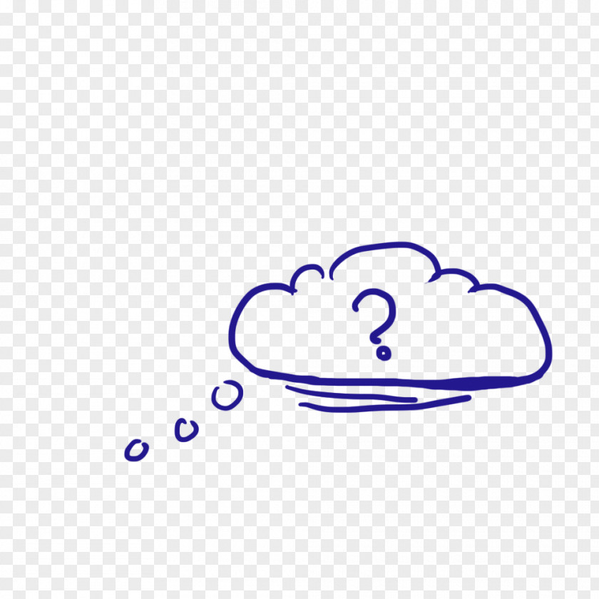 Hand Painted Cloud Thinking Bubbles Thought Icon PNG