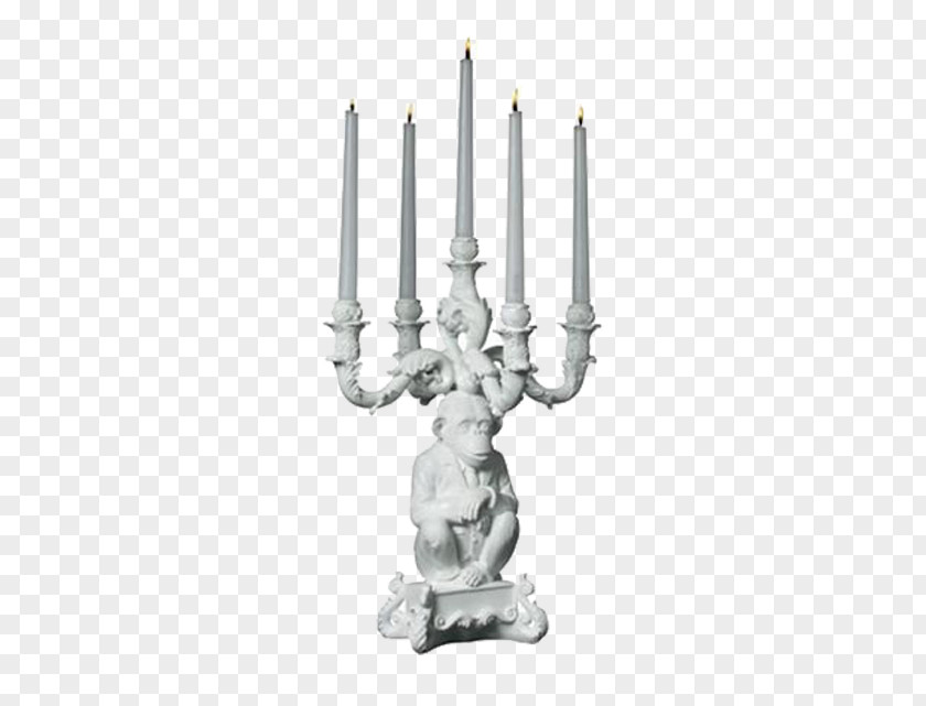 Candle Burlesque Polyresin Clown Candelabra Seletti Holder Mermaid 'Burlesque The Wise Chimpanzee' PNG