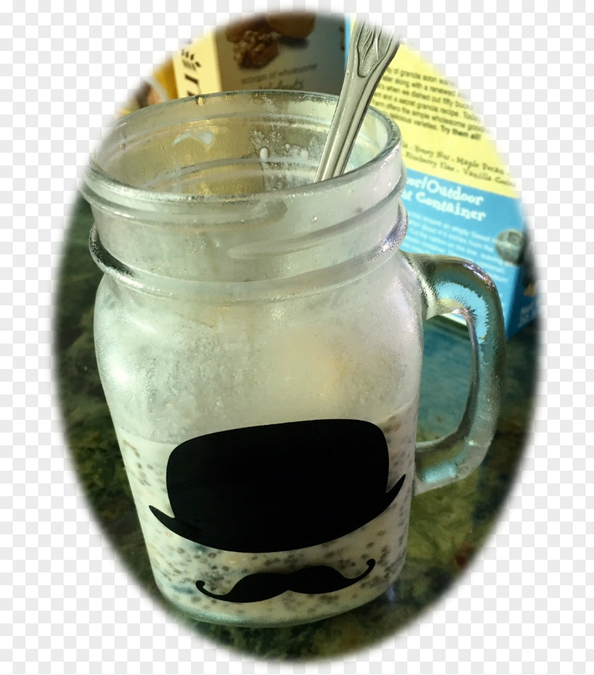 Overnight Oats Mason Jar Drink Glass Unbreakable PNG
