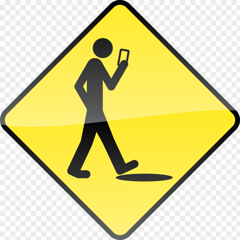Walk At The Phone Smartphone Stupidity Telephone Email PNG