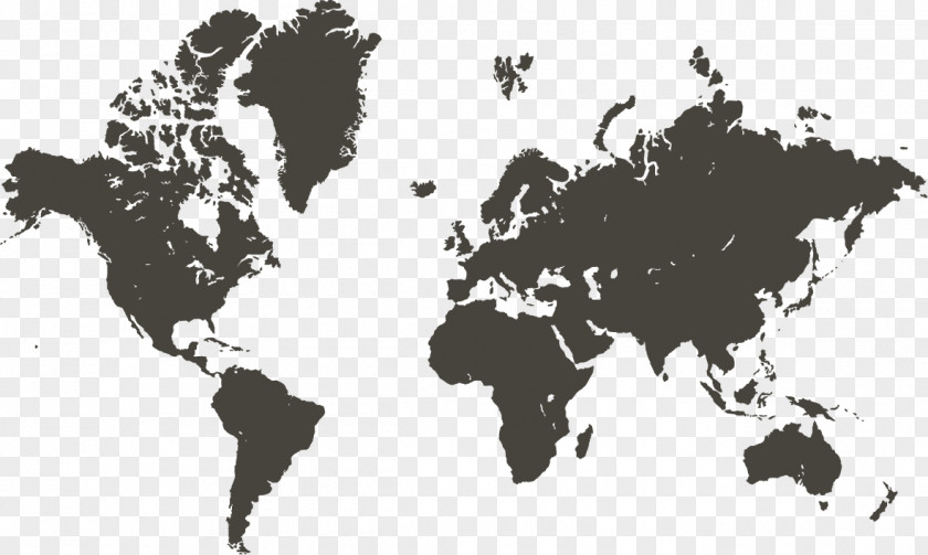 World Map Mercator Projection PNG