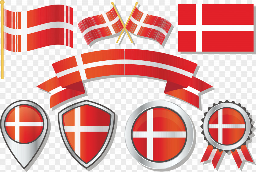 Danish Flag Badge Of Denmark Gallery Sovereign State Flags PNG