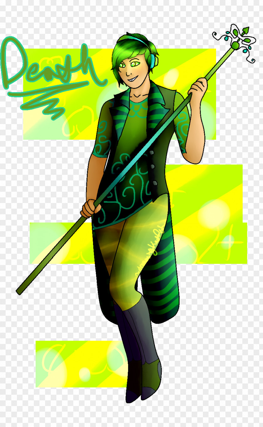 Dreaming Of Fishing Green Character Costume PNG