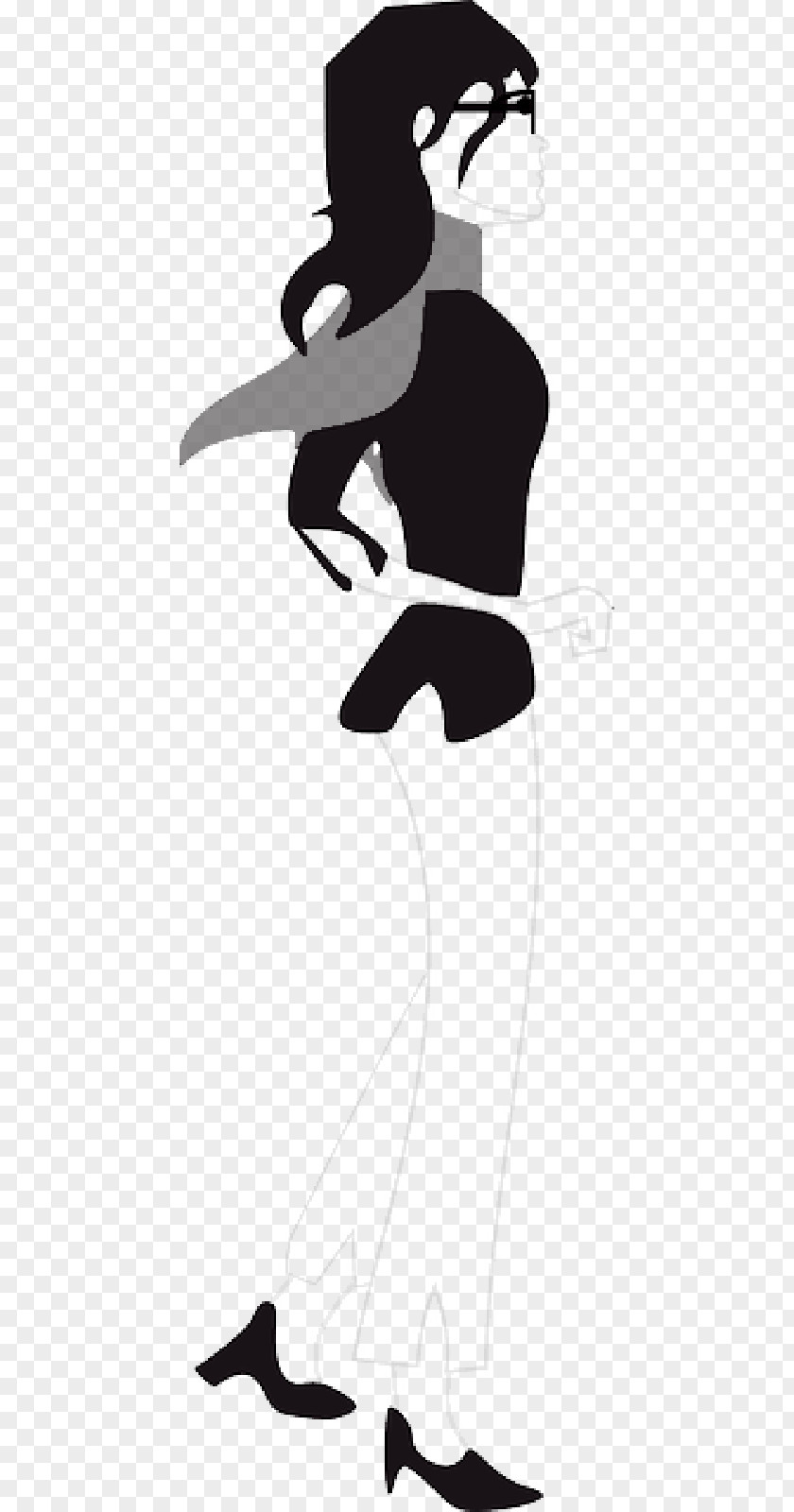 Girl Walking Clip Art Illustration PNG