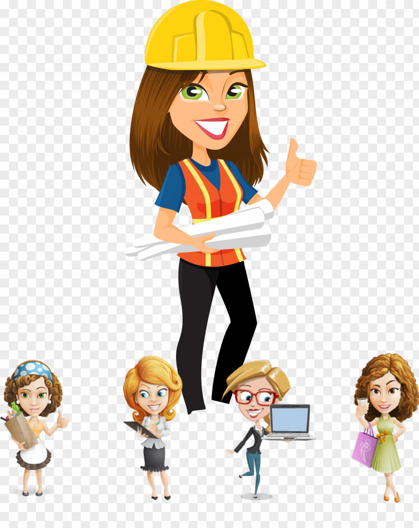 Female Construction Engineer Engineering Computer File PNG