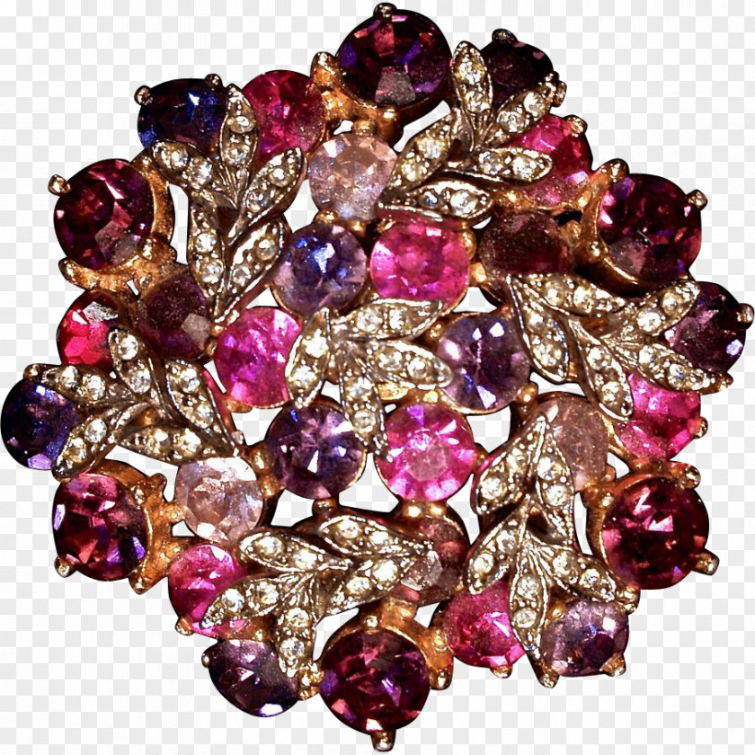 Ruby Brooch Jewellery Magenta PNG