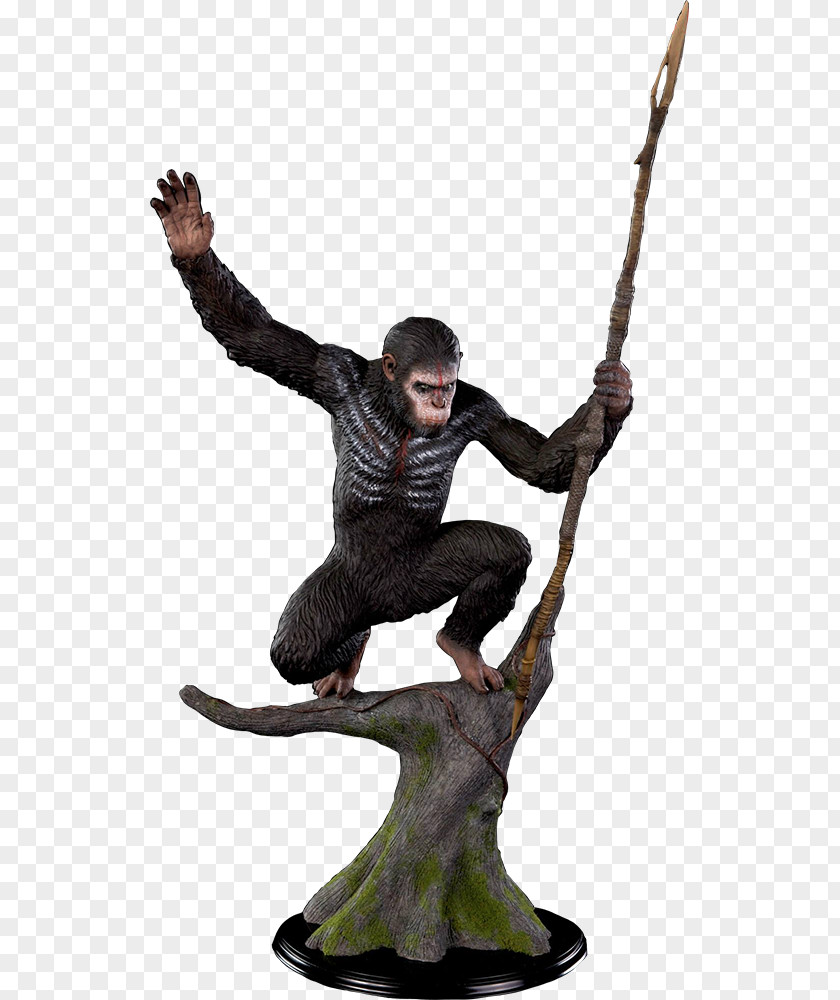 Caesar Planet Of The Apes Bronze Sculpture PNG