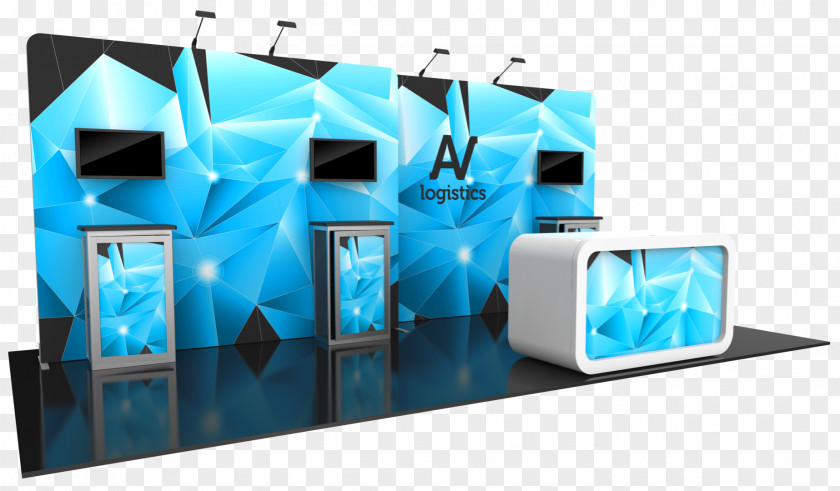 Exhibtion Stand Trade Show Display Modular Design Computer Monitors PNG