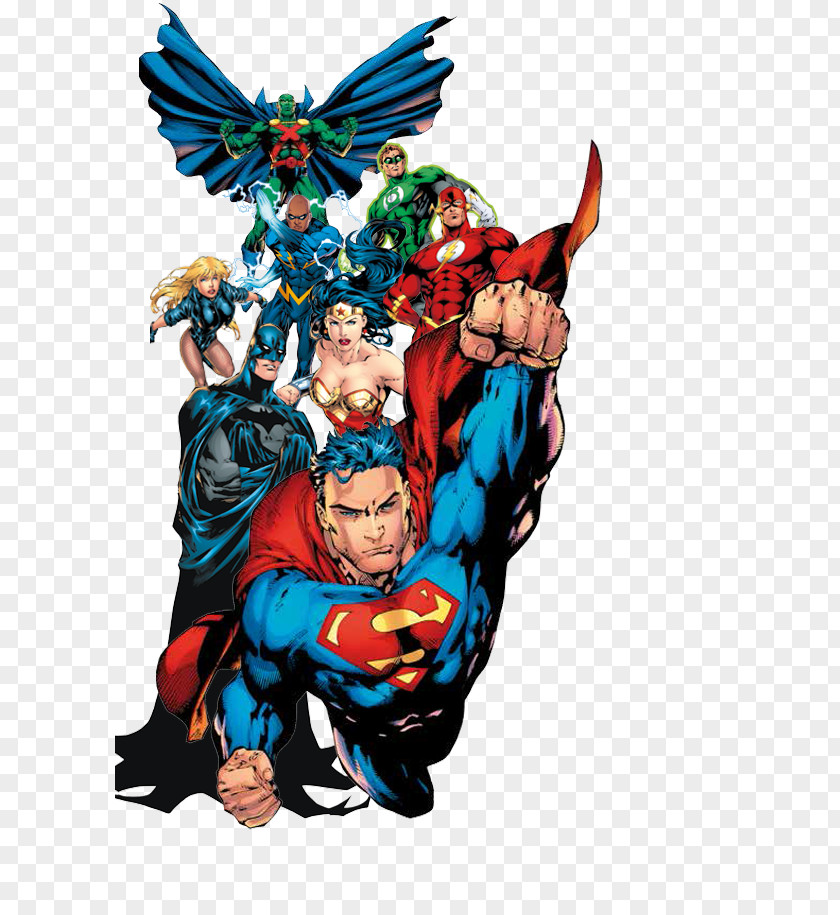 Superman Martian Manhunter Justice League Cartoon PNG